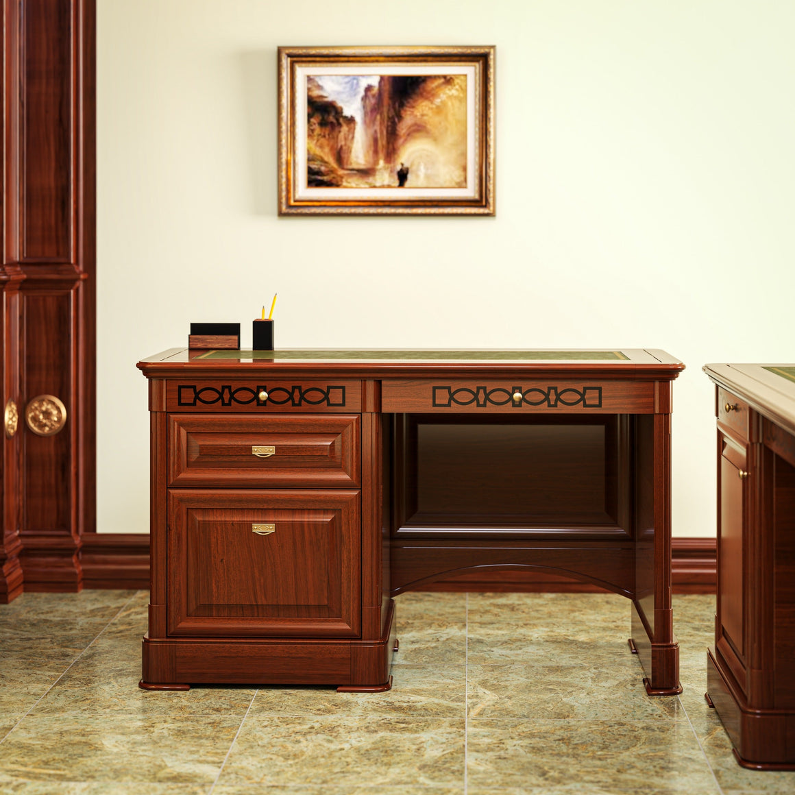 Fiesta Conte Premium Mahogany Office Side Rack